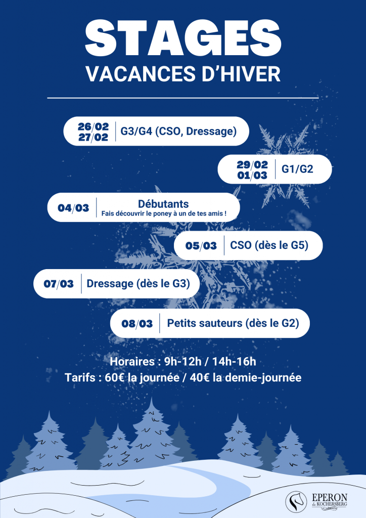 stages vacances hiver 2024
